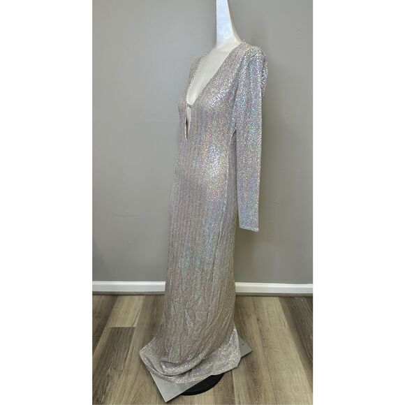 THE SEI Long Sleeve Keyhole Gown Size P $679 - Picture 6 of 13
